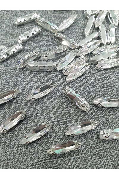 BEİLYS COSMETİCS & ACCESSORY 4*15mm Mekik Kristal Dikme Kasalı Taş (100 adet)