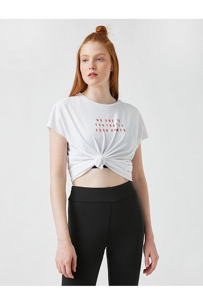 Koton Γυναικείο Λευκό T-Shirt 2YAK12796NK.
