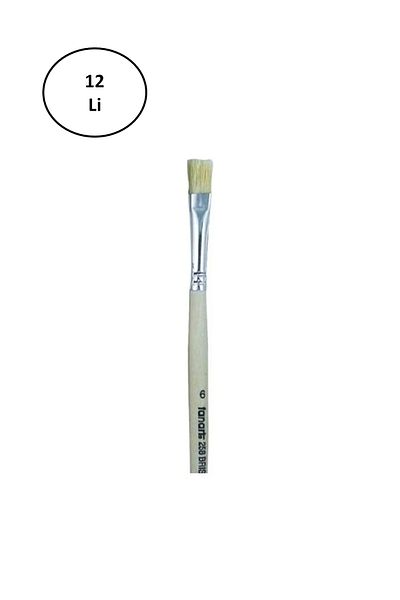 artline Fanart Academy Series 258 Hard Bristle Flat Brush No 6 12 pcs