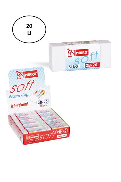 Mikro 2b-20 White Nano Eraser 20pcs
