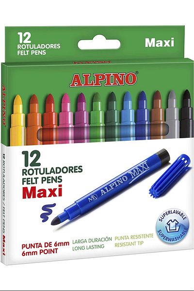 Cem Alpino Maxi Felt Tip Pen 12 Colors
