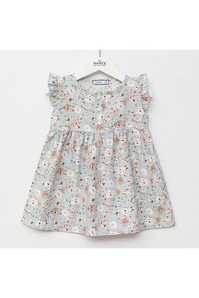 WANEX Short Sleeve Dress for Girls - 42474 - Aqua Green