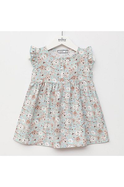 WANEX Short Sleeve Dress for Girls - 42474 - Aqua Green