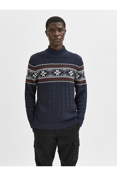 Selected Homme Weihnachtspullover High Neck