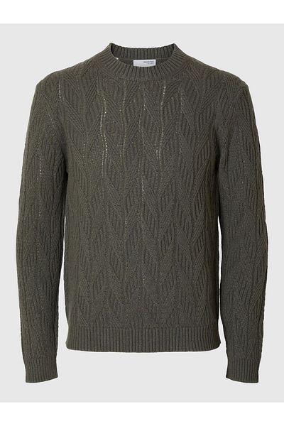 Selected Homme Strickpullover Zopfstrick