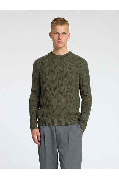 Selected Homme Strickpullover Zopfstrick
