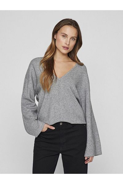 VILA Strickpullover V-Ausschnitt