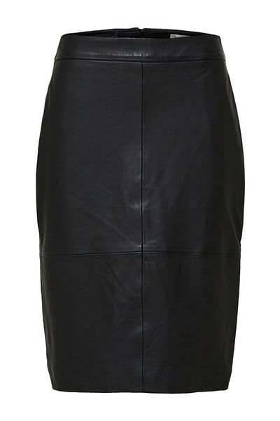 Selected Femme Lederrock High Waist
