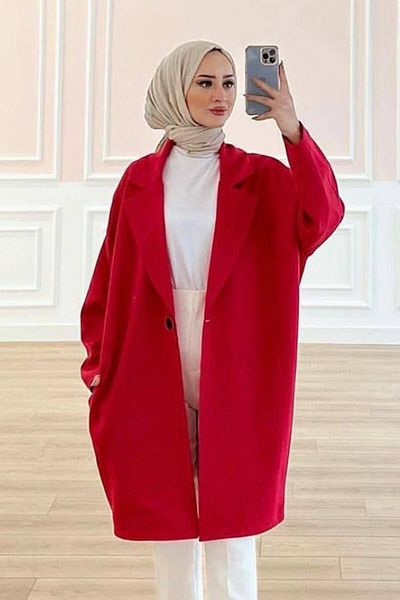 TANISA Arelis Button Detail Long Blazer Jacket Tns-4296