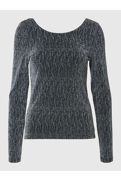 Selected Femme Oberteil mit langen Ärmeln Glitzer
