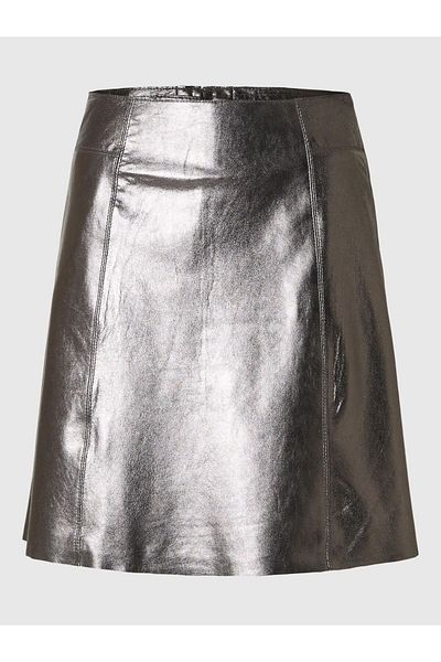 Selected Femme Lederminirock Metallic