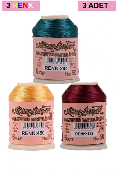 Royaleks 3 pieces of goldenrod lace and lace rope 20 gr - royaleks - no: 450 - 122 - 294