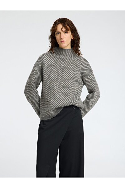 Selected Femme Strickpullover Fischgrät