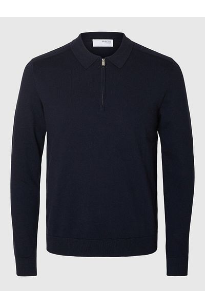 Selected Homme Langarm-Poloshirt Strick