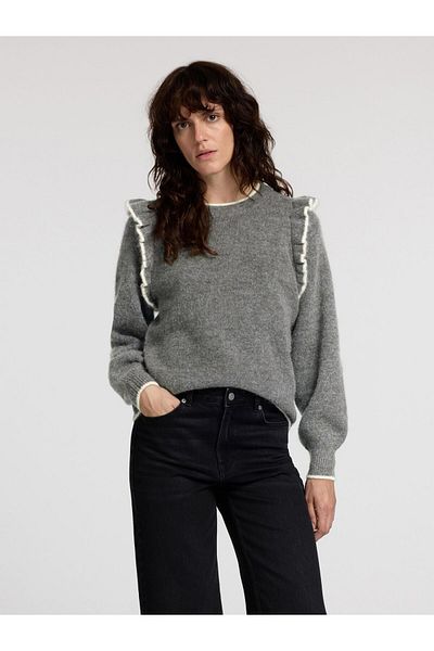 Selected Femme Pullover Gerüschter