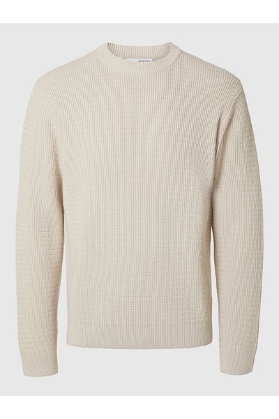 Selected Homme Pullover mit Rundhalsausschnitt Texturierter