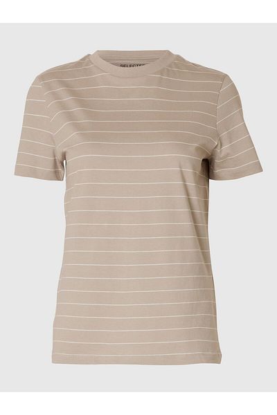 Selected Femme T-Shirt Gestreiftes Baumwoll