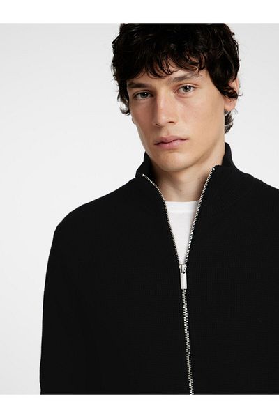 Selected Homme Strickjacke High Neck Reißverschluss
