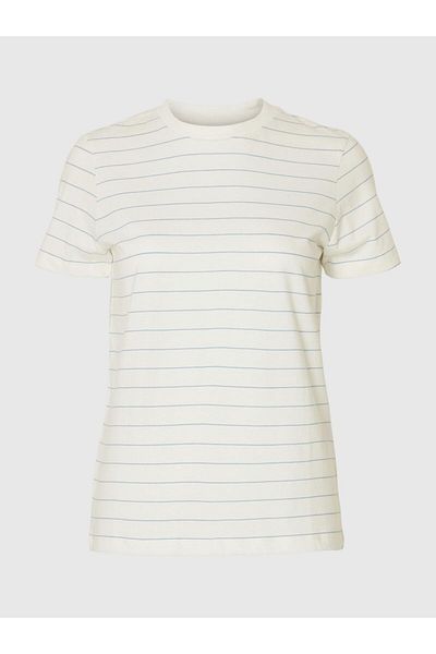 Selected Femme T-Shirt Gestreiftes Baumwoll