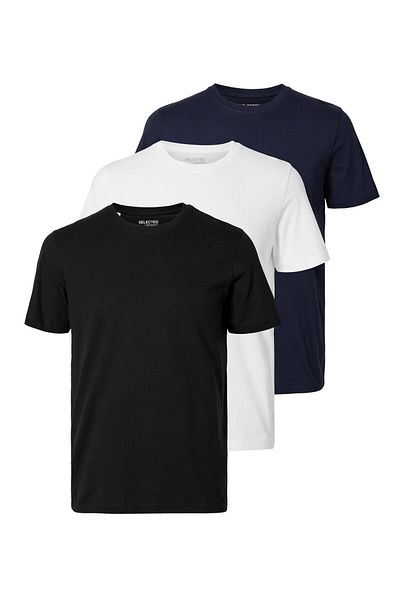 Selected Homme T-Shirt 3er-Pack Baumwoll
