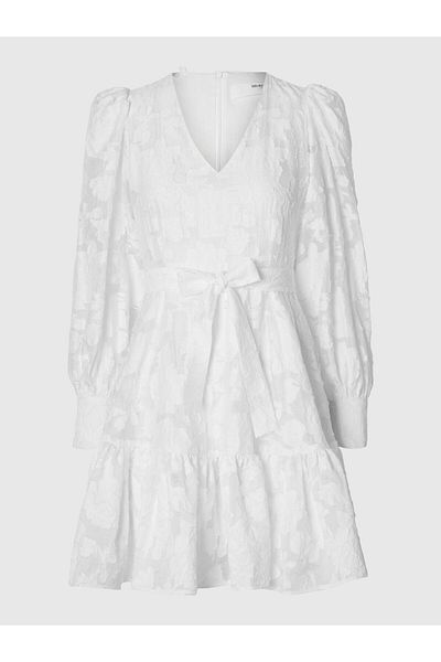 Selected Femme Minikleid Geblümtes Langarm