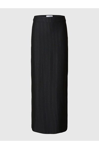 Selected Femme Maxirock Nadelstreifen