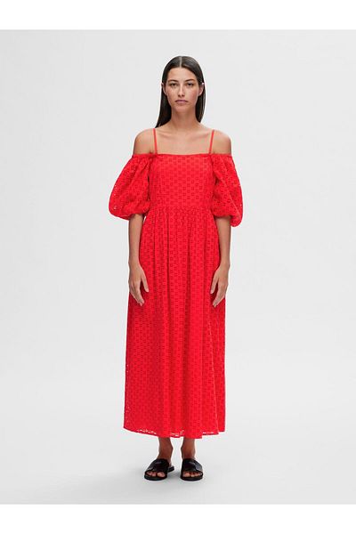 Selected Femme Maxikleid Schulterfreies