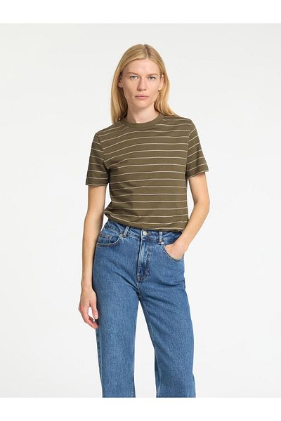 Selected Femme T-Shirt Gestreiftes Baumwoll