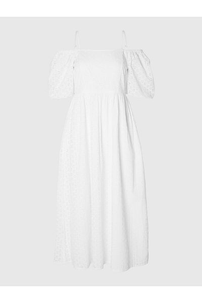 Selected Femme Maxikleid Schulterfreies