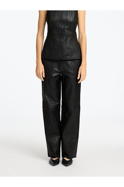 Selected Femme Lederhose Mid Waist