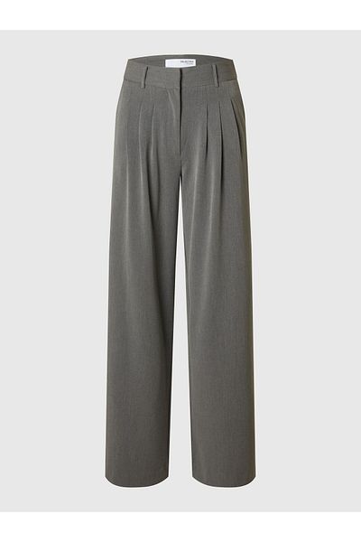 Selected Femme Hose mit weitem Bein Bundfalten
