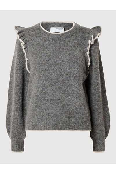 Selected Femme Pullover Gerüschter
