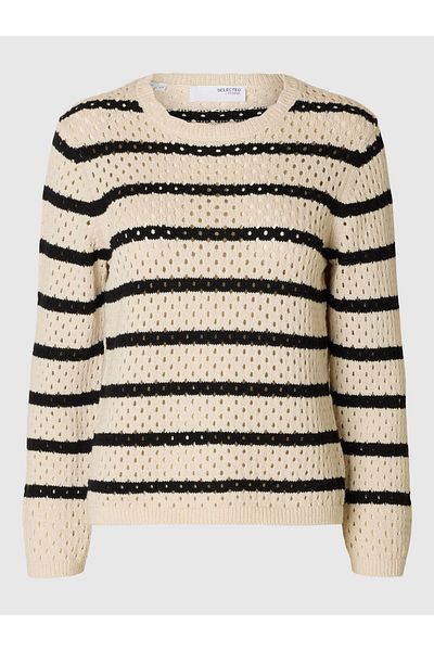 Selected Femme Strickpullover Gestreifter