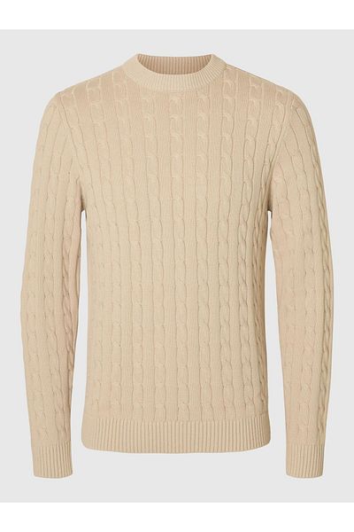 Selected Homme Strickpullover Zopfstrick