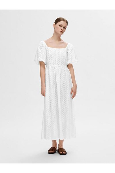 Selected Femme Maxikleid Schulterfreies