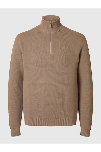 Selected Homme Pullover mit halbem Reißverschluss