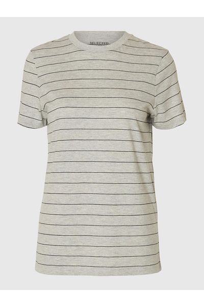 Selected Femme T-Shirt Gestreiftes Baumwoll