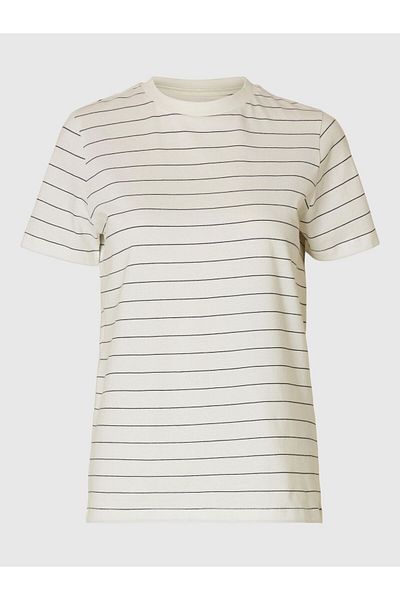 Selected Femme T-Shirt Gestreiftes Baumwoll