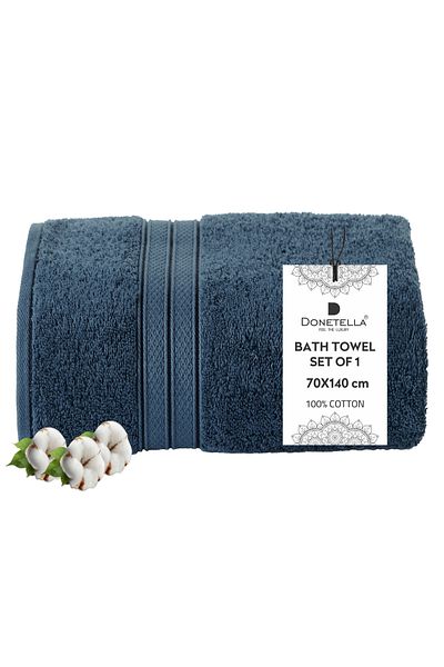 Donetella 1 - Pcs Premium Bath Towel (70x140cm ) 600 GSM 100% Combed Cotton