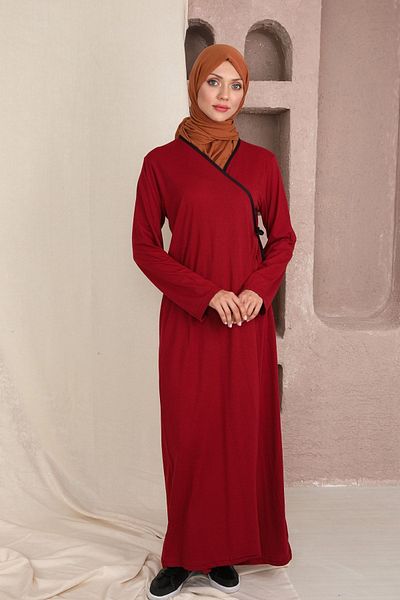 Kutay Collection Γυναικείο φόρεμα προσευχής εποχής - μονόχρωμο, αντιιδρωτικό νυχτικό και ντραπέ