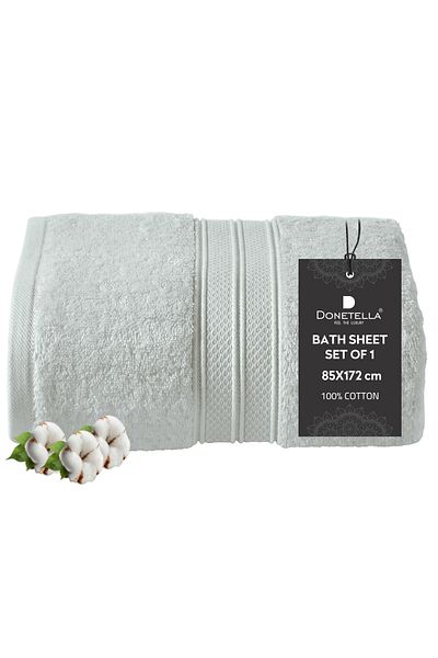 Donetella 1 - Pcs Premium Bath Sheet (85x172cm ) 600 GSM 100% Combed Cotton