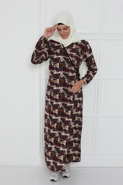 Kutay Collection Rochie de rugăciune pentru femei cu cravată laterală