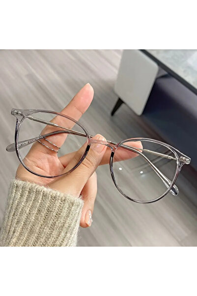 BluePepper Mavi Işık Korumalı Unisex Gri Gözlük Optik Uyumlu Camları Değişebilir