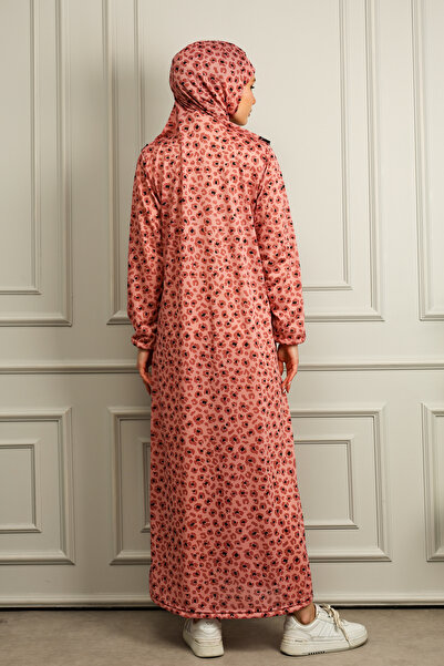 Kutay Collection Self Turban Patterned Women's Prayer Dress