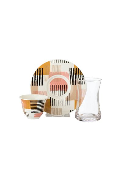 Dania 18 Piece Tea and Coffee Cup Set Classic Graphics