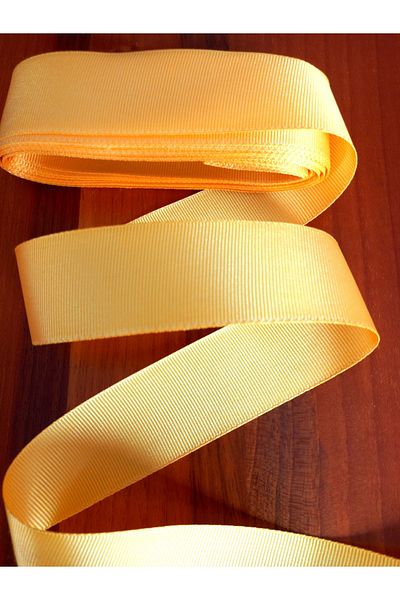 yörük tuhafiye 4 cm 10 Meters Yellow Grosgrain Ribbon - One Ball