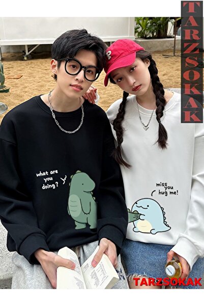 Tarzsokak 2 Li Harajuku Style Çift Sevgili Kombinleri Couple Clothing Yeni Sezon 2 Adet