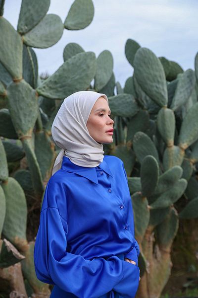 İpekhan Κασκόλ Celina Jacquard Pale Pink 9902-20