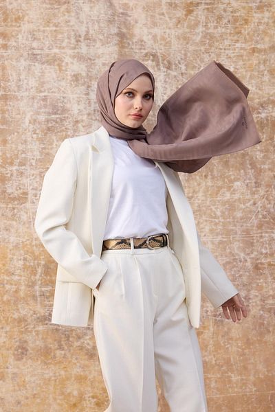 İpekhan Σάλι Fendi Pattern Cotton Jacquard Dusty Rose 8009-01