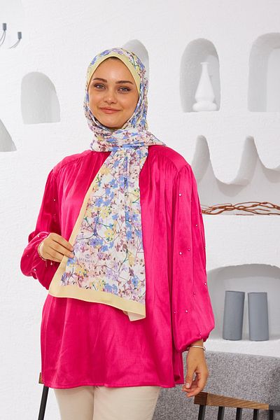 İpekhan Nature Daisy Soft Shawl Lemon Yellow 3030-09